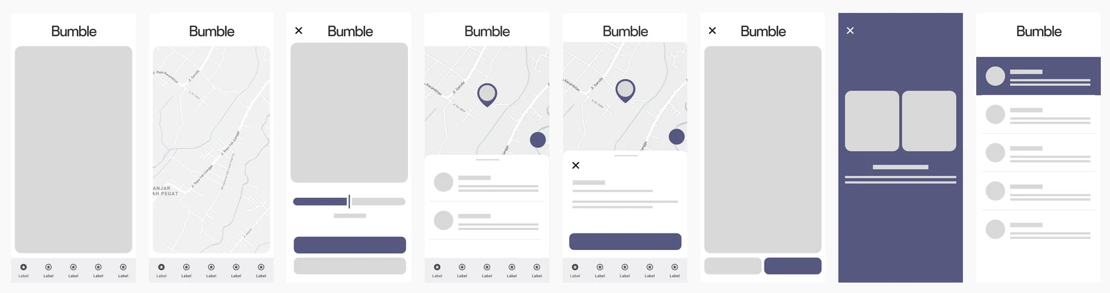 Low-fidelity wireframes